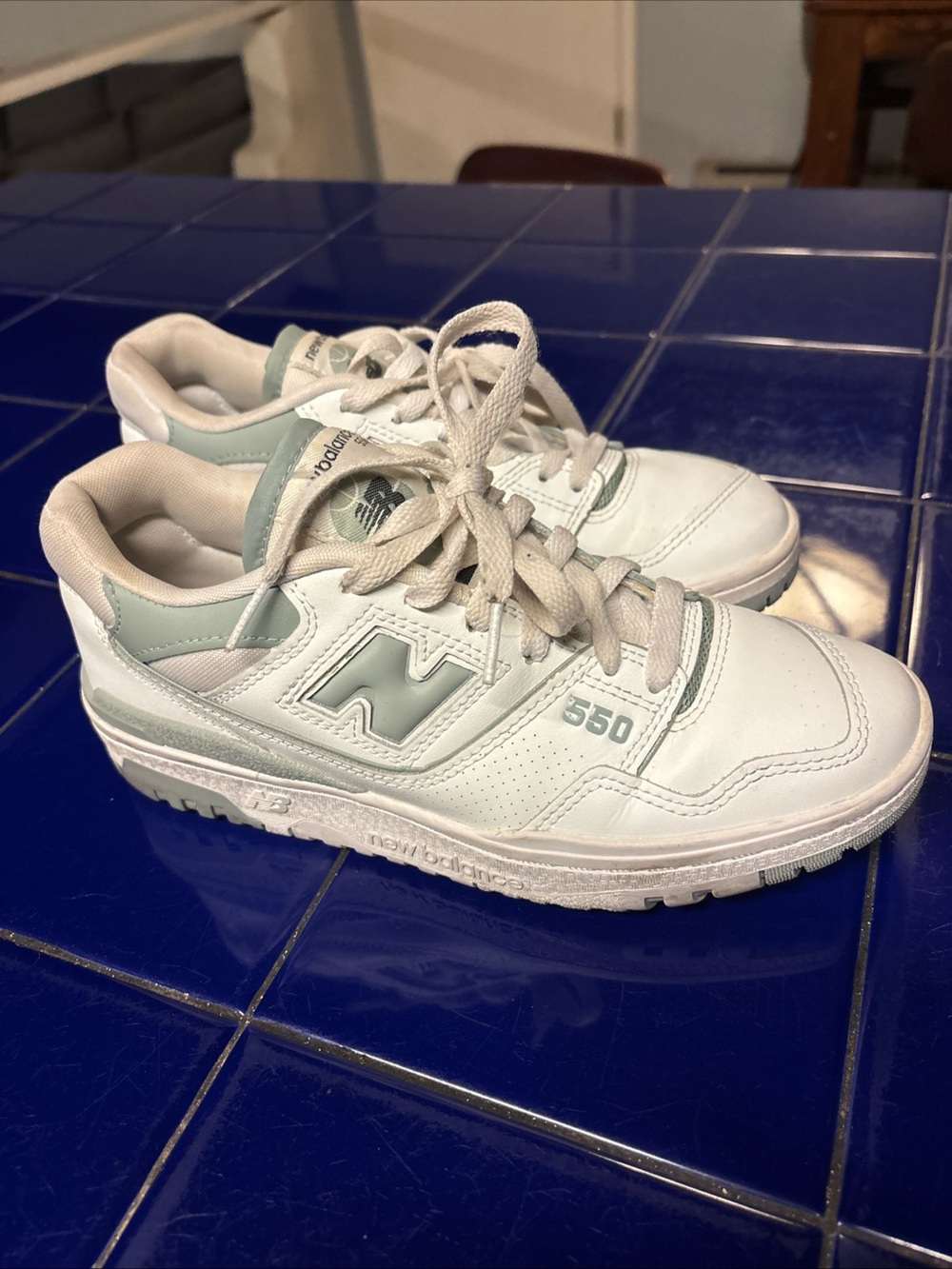 New Balance White & Gray 550 Low White Rain Cloud Women's Sneakers